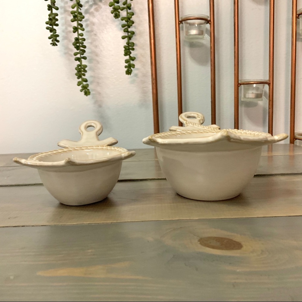 Nautical Anchor Decorative Ceramic Bowls 2 Sizes - Picture 8 of 9